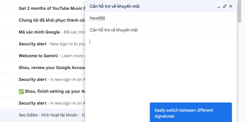 Hướng dẫn gửi thư cho nhà cái qua email